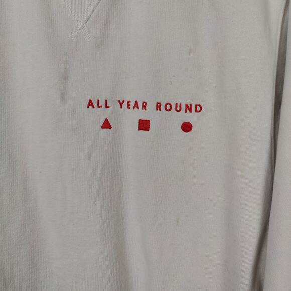 Ayr Sweatshirt Womens Small Off-White Fleece‎ Pullover All Year Round Preppy - Picture 4 of 9